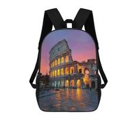 sinyumoney Romantic Colosseum Sunset Sacs À Dos Pour Enfants, Sac À Dos Scolaire Imprimé En 3D Pour Enfants, Sac À Dos De Voyage, Sac À Livres Pour Enfants 17inch Sac D'école