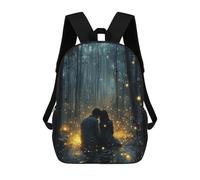 sinyumoney Romantic Couple in Magic Forest with Glowing Fireflies Sacs À Dos Scolaires Pour Enfants, Sac D'école Imprimé En 3D Pour Garçons, Élèves Du Primaire Et Du Collège 17inch