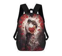 sinyumoney Romantic Couple with Heart Sac À Dos Enfant Tendance Et Amusant, Sac À Dos Pour Garçons Et Adolescents, Sac D'école Imprimé En 3D Pour Garçons 17inch