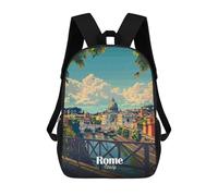 sinyumoney Rome Cityscape Sacs À Dos Pour Enfants, Sac À Dos Scolaire, Sac À Dos Imprimé En 3D Pour Enfants, Sac À Dos De Voyage, Sac À Livres, Sac D'école Pour Enfants 17inch