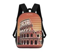 sinyumoney Rome Colosseum Sacs À Dos Scolaires Pour Garçons Et Filles, Sacs À Dos Décontractés Pour Le Sport, Sacs À Dos De Grande Capacité Pour L'école Primaire 17inch