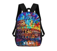 sinyumoney Rome Sacs À Dos Pour Enfants, Cartables, Sacs À Dos Scolaires Imprimés En 3D, Sacs À Dos De Voyage Tendance Pour Enfants (primaire, Collège) 17inch