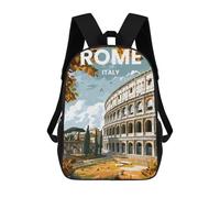 sinyumoney Rome Sacs À Dos Pour Garçons, Cartables Imprimés En 3D, Sacs À Dos De Voyage Tendance Pour Garçons (primaire, Collège) 17inch