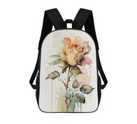 sinyumoney Rose Watercolor Painting Sacs À Dos Décontractés Pour Enfants, Sacs D'école Pour Adolescents, Filles Et Garçons, Sacs À Dos Pour Livres 17inch