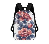 sinyumoney Roses And Butterfly Sac À Dos Scolaire Pour Filles Et Garçons, Avec Poche, Sac À Dos Tendance Pour Enfants 17inch