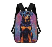 sinyumoney Rottweiler Colorful Sac À Dos, Cartable Imprimé En 3D, Sac À Goûter, Sac À Dos De Voyage, Sac À Dos Entre Amis, Sac À Dos Scolaire Pour Filles Et Garçons 17inch