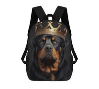 sinyumoney Rottweiler King Sacs À Dos Imprimés En 3D Pour Enfants, Sacs D'école Tendance Pour Garçons, Sacs De Voyage, Sacs Scolaires Pour Élèves Du Primaire 17inch