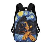 sinyumoney Rottweiler Puppy Sleeping Starry Night Sac À Dos, Cartable Imprimé En 3D, Sac À Goûter, Sac À Dos De Voyage, Sac À Dos Entre Amis, Sac À Dos Scolaire Pour Filles Et Garçons 17inch