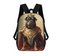 sinyumoney Rottweiler The King Sac À Dos Pour Garçons Et Adolescents, Sacs À Dos Pour Filles, Sacs À Dos Pour Tout-petits, Sacs À Livres Pour L'école Primaire Et Le Collège 17inch