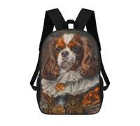 sinyumoney Royal Cavalier King Charles Spaniel Portrait Sac À Dos Enfant, Cartable, Sac D'école, Motif Dessin Animé 3D, Sac Pour Ordinateur Portable, Pour Garçons Et Filles 17inch