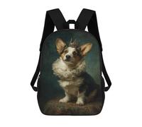 sinyumoney Royal Corgi Portrait-2 Sacs À Dos Scolaires Pour Garçons Et Filles, Sacs À Dos Décontractés Pour Le Sport, Sacs À Dos De Grande Capacité Pour L'école Primaire 17inch
