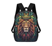 sinyumoney Royal Lion Art Print Sacs À Dos 17 Pouces Pour Enfants, Sacs D'école Imprimés En 3D Pour Élèves Du Primaire Et Du Collège, Garçons Et Filles