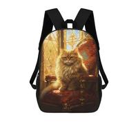 sinyumoney Royal Persian Cat Throne-1 Sac À Dos Imprimé Pour Enfants, Sac D'école, Sac De Voyage Pour Adultes Et Enfants 17inch