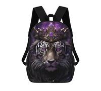 sinyumoney Royal Tiger Majesty Sacs À Dos Scolaires Pour Garçons Et Filles, Sacs À Dos Décontractés Pour Le Sport, Sacs À Dos De Grande Capacité Pour L'école Primaire 17inch