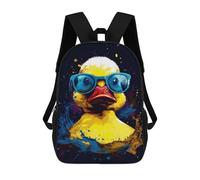 sinyumoney Rubber Duck With Sunglasse Sacs À Dos Imprimés En 3D Pour Enfants, Sacs D'école Tendance Pour Garçons, Sacs De Voyage, Sacs Scolaires Pour Élèves Du Primaire 17inch