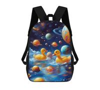 sinyumoney Rubber Ducks on Space Sacs À Dos Pour Enfants, Cartables 3D Personnalisés Pour Garçons Et Filles, Grands Sacs À Dos Scolaires Décontractés 17inch