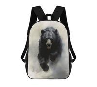 sinyumoney Running Black Bear Sac À Dos Enfant Tendance Et Amusant, Sac À Dos Pour Garçons Et Adolescents, Sac D'école Imprimé En 3D Pour Garçons 17inch