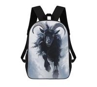 sinyumoney Running Black Goat Sac À Dos Scolaire Imprimé En 3D Pour Enfants, Sac À Dos Garçon/fille, Sac De Voyage Pour Enfants 17inch