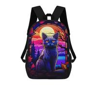 sinyumoney Russian Blue Cat Sac À Dos Enfant Imprimé En 3D, Sac D'école Pour Garçons, Sac À Dos Cool Et Décontracté, Sac À Dos Amusant Pour Enfants Et Adolescents 17inch