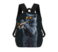sinyumoney Russian Blue Trumpet Sacs À Dos Pour Enfants, Sac D'école Imprimé En 3D, Cartable Pour Enfants, Sac De Voyage, Sac À Dos Garçon Fille, Sac D'école Pour Enfants 17inch