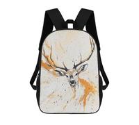 sinyumoney Sac À Dos 17 Pouces Abstract Deer Painting Artwork-1, Cartable Imprimé En 3D, Sac À Goûter, Sac À Dos De Voyage, Sac À Dos Pour Amis (filles Et Garçons)