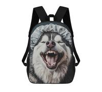 sinyumoney Sac À Dos 17 Pouces Alaskan Malamute Bath Cap, Cartable Imprimé En 3D, Sac À Goûter, Sac À Dos De Voyage, Sac À Dos Pour Amis (filles Et Garçons)