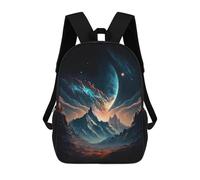 sinyumoney Sac À Dos 17 Pouces Alien Planet Landscape, Cartable Imprimé En 3D, Sac À Goûter, Sac À Dos De Voyage, Sac À Dos Pour Amis (filles Et Garçons)