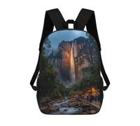sinyumoney Sac À Dos 17 Pouces Angel Falls in Venezuela, Cartable Imprimé En 3D, Sac À Goûter, Sac À Dos De Voyage, Sac À Dos Pour Amis (filles Et Garçons)