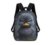 sinyumoney Sac À Dos 17 Pouces Angry Duckling with Blue Eyes, Cartable Imprimé En 3D, Sac À Goûter, Sac À Dos De Voyage, Sac À Dos Pour Amis (filles Et Garçons)