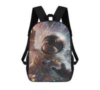 sinyumoney Sac À Dos 17 Pouces Astronaut Floating in Space-16, Cartable Imprimé En 3D, Sac À Goûter, Sac À Dos De Voyage, Sac À Dos Pour Amis (filles Et Garçons)