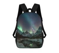 sinyumoney Sac À Dos 17 Pouces Aurora Borealis Reflections-17, Cartable Imprimé En 3D, Sac À Goûter, Sac À Dos De Voyage, Sac À Dos Pour Amis (filles Et Garçons)