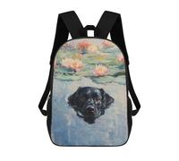 sinyumoney Sac À Dos 17 Pouces Black Labrador Retriever Painting-3, Cartable Imprimé En 3D, Sac À Goûter, Sac À Dos De Voyage, Sac À Dos Pour Amis (filles Et Garçons)