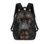 sinyumoney Sac À Dos 17 Pouces Black Lion King Photo, Cartable Imprimé En 3D, Sac À Goûter, Sac À Dos De Voyage, Sac À Dos Pour Amis (filles Et Garçons)