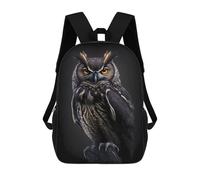 sinyumoney Sac À Dos 17 Pouces Black Owl, Cartable Imprimé En 3D, Sac À Goûter, Sac À Dos De Voyage, Sac À Dos Pour Amis (filles Et Garçons)