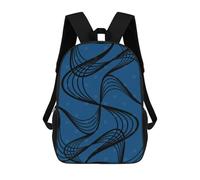 sinyumoney Sac À Dos 17 Pouces Blue Classic, Cartable Imprimé En 3D, Sac À Goûter, Sac À Dos De Voyage, Sac À Dos Pour Amis (filles Et Garçons)
