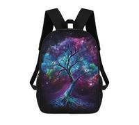 sinyumoney Sac À Dos 17 Pouces Colorful Cosmic Tree Art Print, Cartable Imprimé En 3D, Sac À Goûter, Sac À Dos De Voyage, Sac À Dos Pour Amis (filles Et Garçons)