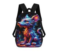 sinyumoney Sac À Dos 17 Pouces Colorful Fantasy Fox Artwork, Cartable Imprimé En 3D, Sac À Goûter, Sac À Dos De Voyage, Sac À Dos Pour Amis (filles Et Garçons)