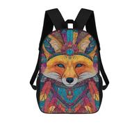 sinyumoney Sac À Dos 17 Pouces Colorful Fox Art Print, Cartable Imprimé En 3D, Sac À Goûter, Sac À Dos De Voyage, Sac À Dos Pour Amis (filles Et Garçons)