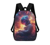 sinyumoney Sac À Dos 17 Pouces Cosmic Astronaut Meditation-3, Cartable Imprimé En 3D, Sac À Goûter, Sac À Dos De Voyage, Sac À Dos Pour Amis (filles Et Garçons)