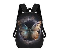 sinyumoney Sac À Dos 17 Pouces Cosmic Butterfly Artwork, Cartable Imprimé En 3D, Sac À Goûter, Sac À Dos De Voyage, Sac À Dos Pour Amis (filles Et Garçons)