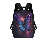 sinyumoney Sac À Dos 17 Pouces Cosmic Butterfly Wall Art, Cartable Imprimé En 3D, Sac À Goûter, Sac À Dos De Voyage, Sac À Dos Pour Amis (filles Et Garçons)
