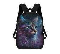 sinyumoney Sac À Dos 17 Pouces Cosmic Cat Fantasy Art, Cartable Imprimé En 3D, Sac À Goûter, Sac À Dos De Voyage, Sac À Dos Pour Amis (filles Et Garçons)