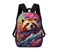 sinyumoney Sac À Dos 17 Pouces Cosmic Red Panda Adventure, Cartable Imprimé En 3D, Sac À Goûter, Sac À Dos De Voyage, Sac À Dos Pour Amis (filles Et Garçons)