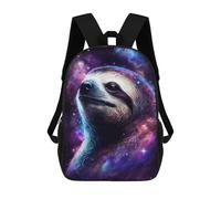 sinyumoney Sac À Dos 17 Pouces Cosmic Sloth Portrait-18, Cartable Imprimé En 3D, Sac À Goûter, Sac À Dos De Voyage, Sac À Dos Pour Amis (filles Et Garçons)