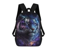 sinyumoney Sac À Dos 17 Pouces Cosmic Tiger Portrait-34, Cartable Imprimé En 3D, Sac À Goûter, Sac À Dos De Voyage, Sac À Dos Pour Amis (filles Et Garçons)