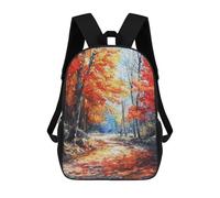 sinyumoney Sac À Dos 17 Pouces Crimson Autumn Cr artable Imprimé En 3D, Sac À Goûter, Sac À Dos De Voyage, Sac À Dos Pour Amis (filles Et Garçons)