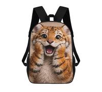 sinyumoney Sac À Dos 17 Pouces Cute Tiger Cub Portrait, Cartable Imprimé En 3D, Sac À Goûter, Sac À Dos De Voyage, Sac À Dos Pour Amis (filles Et Garçons)