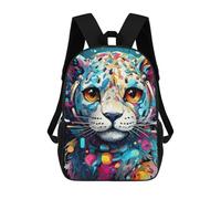 sinyumoney Sac À Dos 17 Pouces Cyber Leopard Tech Fusion Art-1, Cartable Imprimé En 3D, Sac À Goûter, Sac À Dos De Voyage, Sac À Dos Pour Amis (filles Et Garçons)