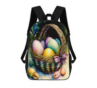 sinyumoney Sac À Dos 17 Pouces Easter Basket with Chicks, Cartable Imprimé En 3D, Sac À Goûter, Sac À Dos De Voyage, Sac À Dos Pour Amis (filles Et Garçons)