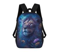 sinyumoney Sac À Dos 17 Pouces Enchanted Lion Fantasy Artwork -2, Cartable Imprimé En 3D, Sac À Goûter, Sac À Dos De Voyage, Sac À Dos Pour Amis (filles Et Garçons)